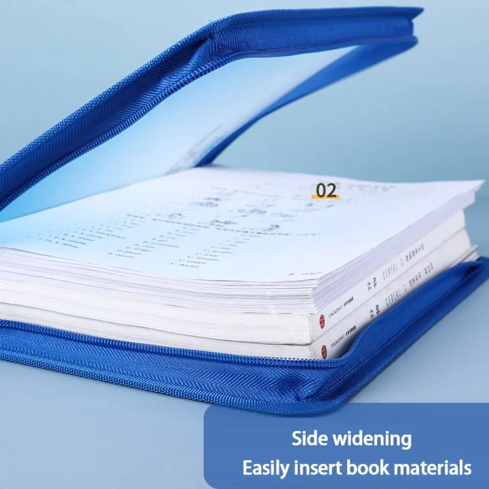 High Quality A4 Zipper File Bag Waterproof Large Capacity File Organizer Durable Transparent Stationery Bag Office Supplies