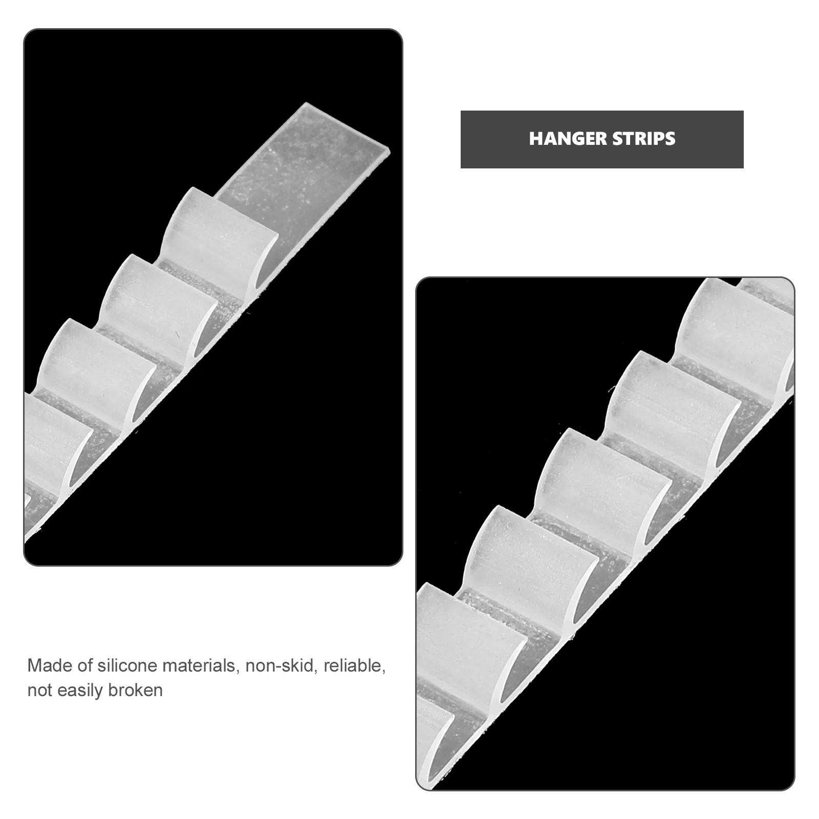 

50Pcs Anti-Slip Hanger Grip Strips Silicone Hangers Non Skid Parts for Clothes Hangers Hanger Strips Closet Accessory