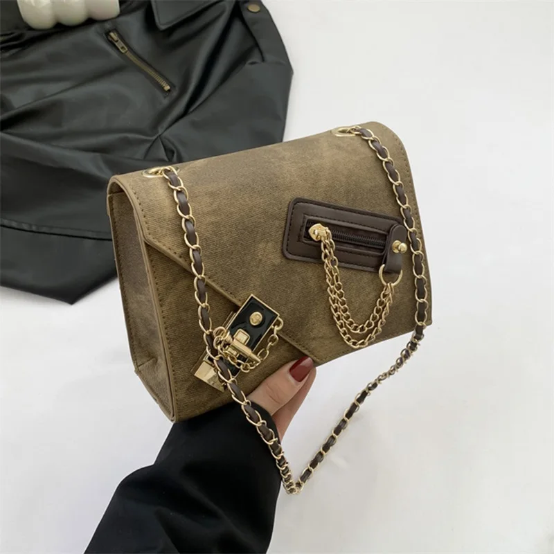 

Женская сумка через плечо, легкая ретро простая сумка на плечо с цепочкой, сумка для пляжных путешествий, покупок