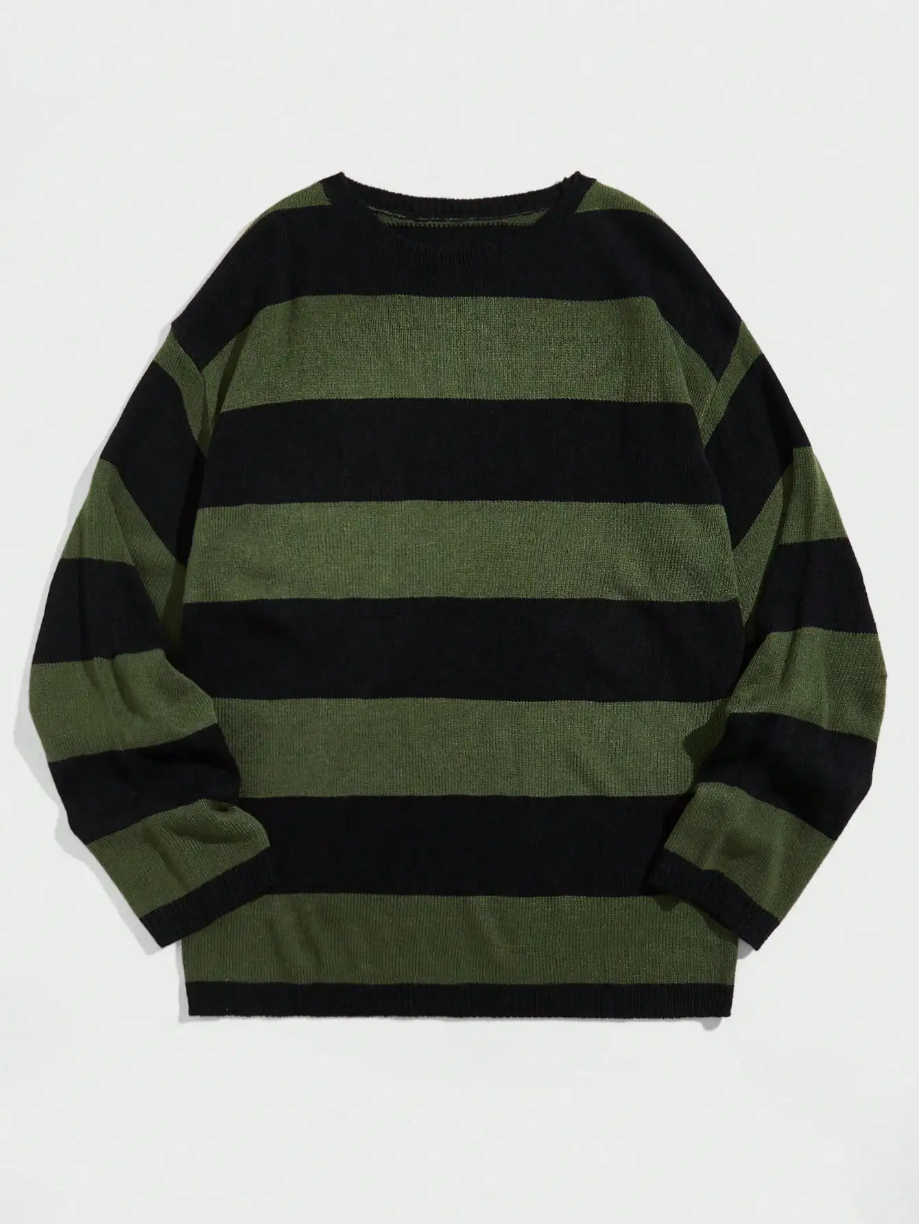 

Men's Striped Color Block Knit Pullover Sweater for Casual Daily Wear