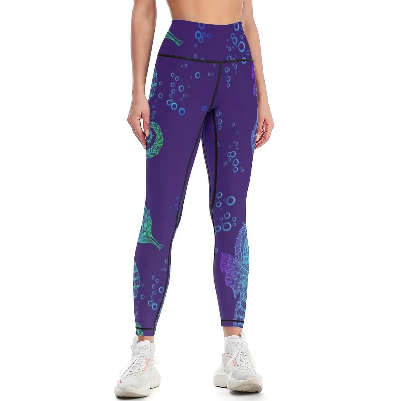 

Tribal Seahorse Leggings Pants sport Women's fitness Women's sports pants Womens Leggings