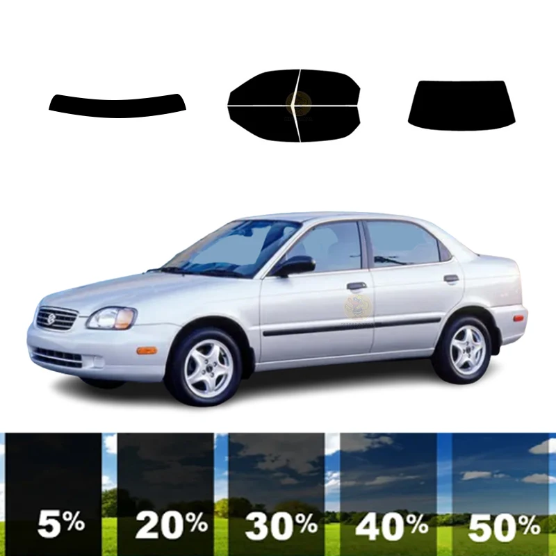 

precut Removable Window Tint Film For Car 100% UVR 5%-70%VLT Heat Insulation Carbon ﻿For SUZUKI ESTEEM 4 DR SEDAN 1996-2002