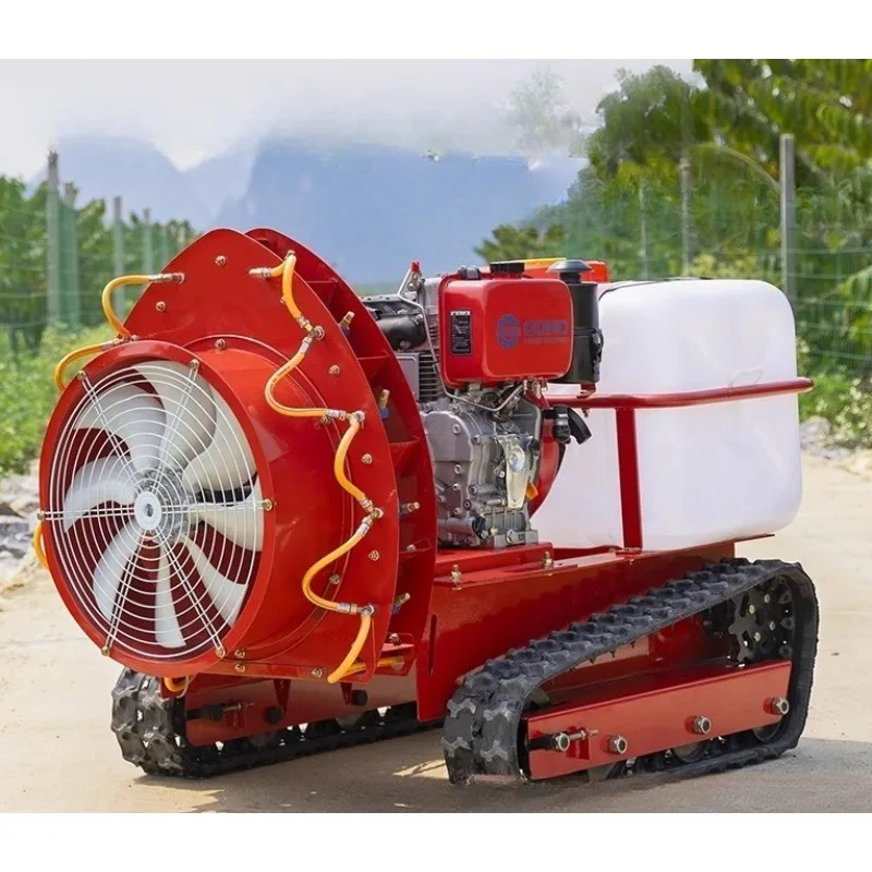 Remote control sprayer crawler orchard wind  multifunctional agricultural sprayer disinfection and insecticide sprayer
