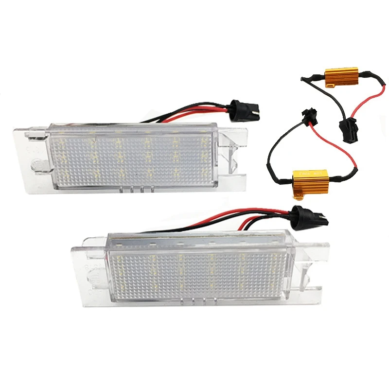 2Pcs Car LED License Plate Light for Vauxhall Opel Corsa C D Astra H J Insignia LED License Number Plate Light