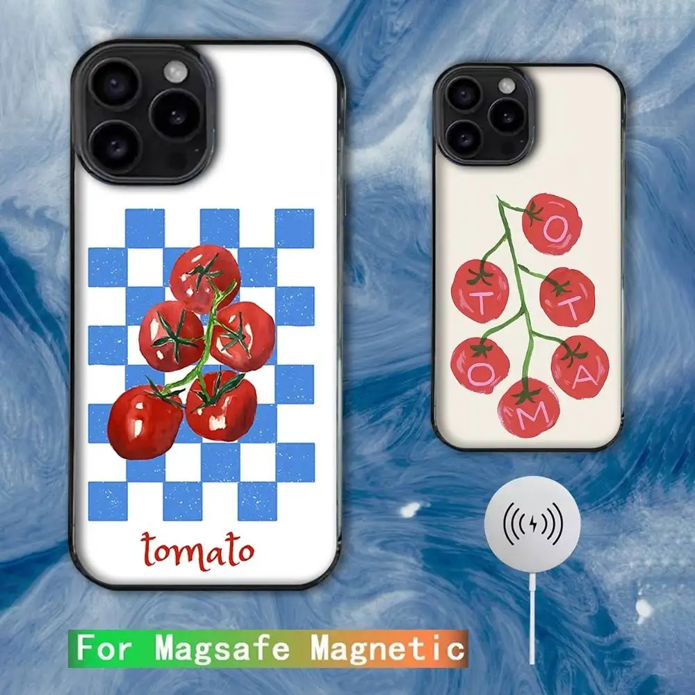 

Vegetables Fruits Tomatoes Phone Case For iPhone 16e,16,15,14,13,12,11,Plus,Pro,Max,Mini Magsafe Magnetic Wireless Charging
