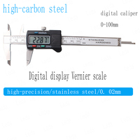 1pcs Digital Caliper High-Carbon Steel 0-100mm Electronic Vernier Caliper Slider Caliper