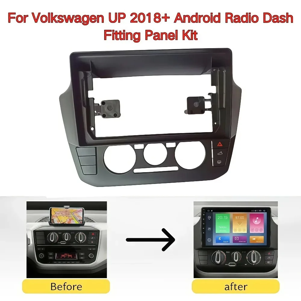 

9 Inch Car Frame Fascia Canbus Box Adapter for Volkswagen UP 2018+ Android Radio Dash Fitting Panel Kit