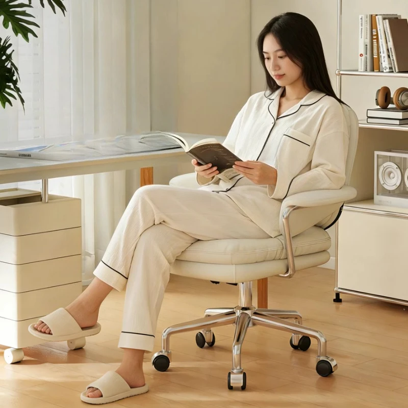Relaxing Backrest Office Chair Swivel Computer Comfortable Designer Office Chair Wheels Low Sillas De Oficina Trendy Furniture