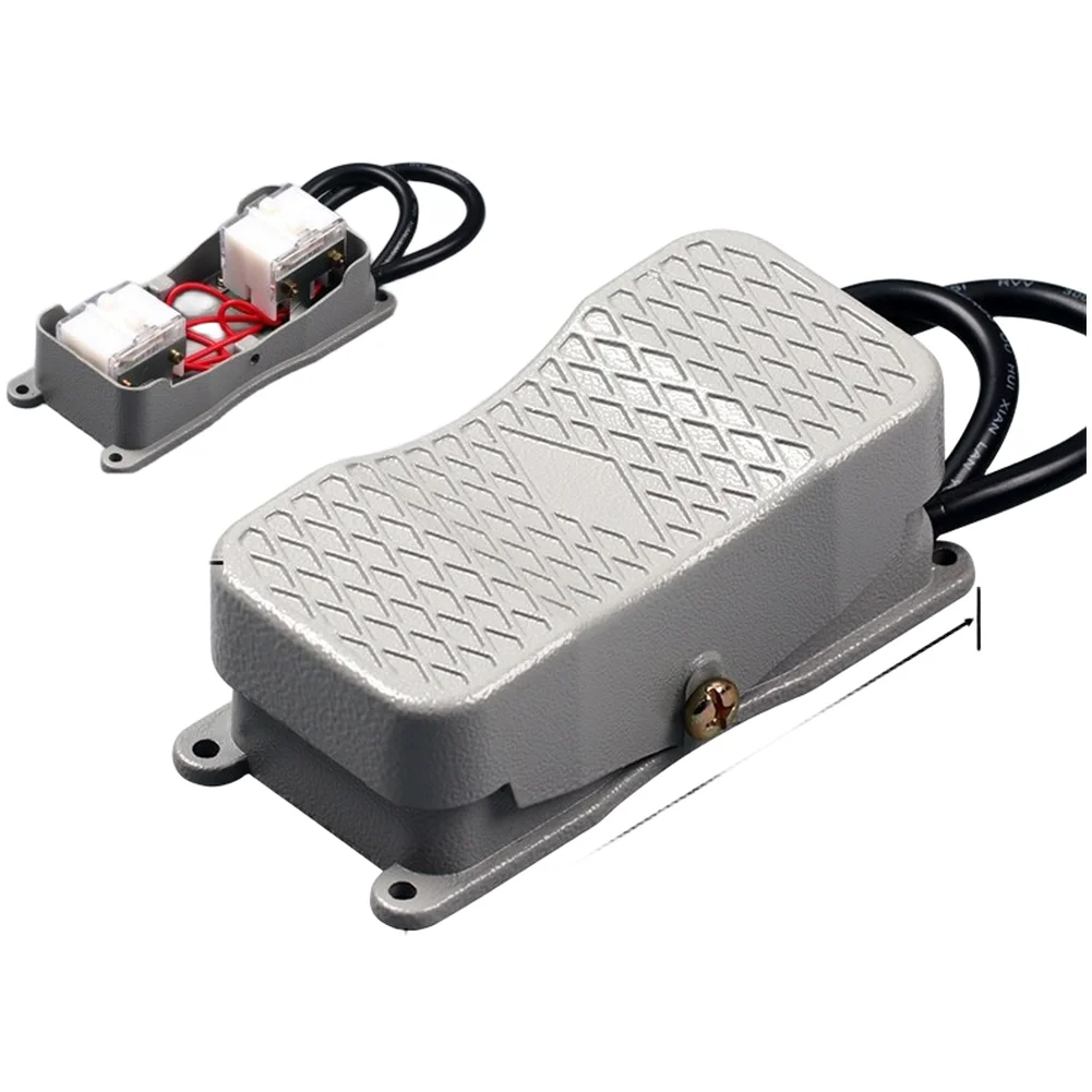 Industrial Grade Foot Switch YDT1-20-101 Pedal Controller with Aluminum Alloy Shell Ergonomic Anti Slip 168x72.5x47mm