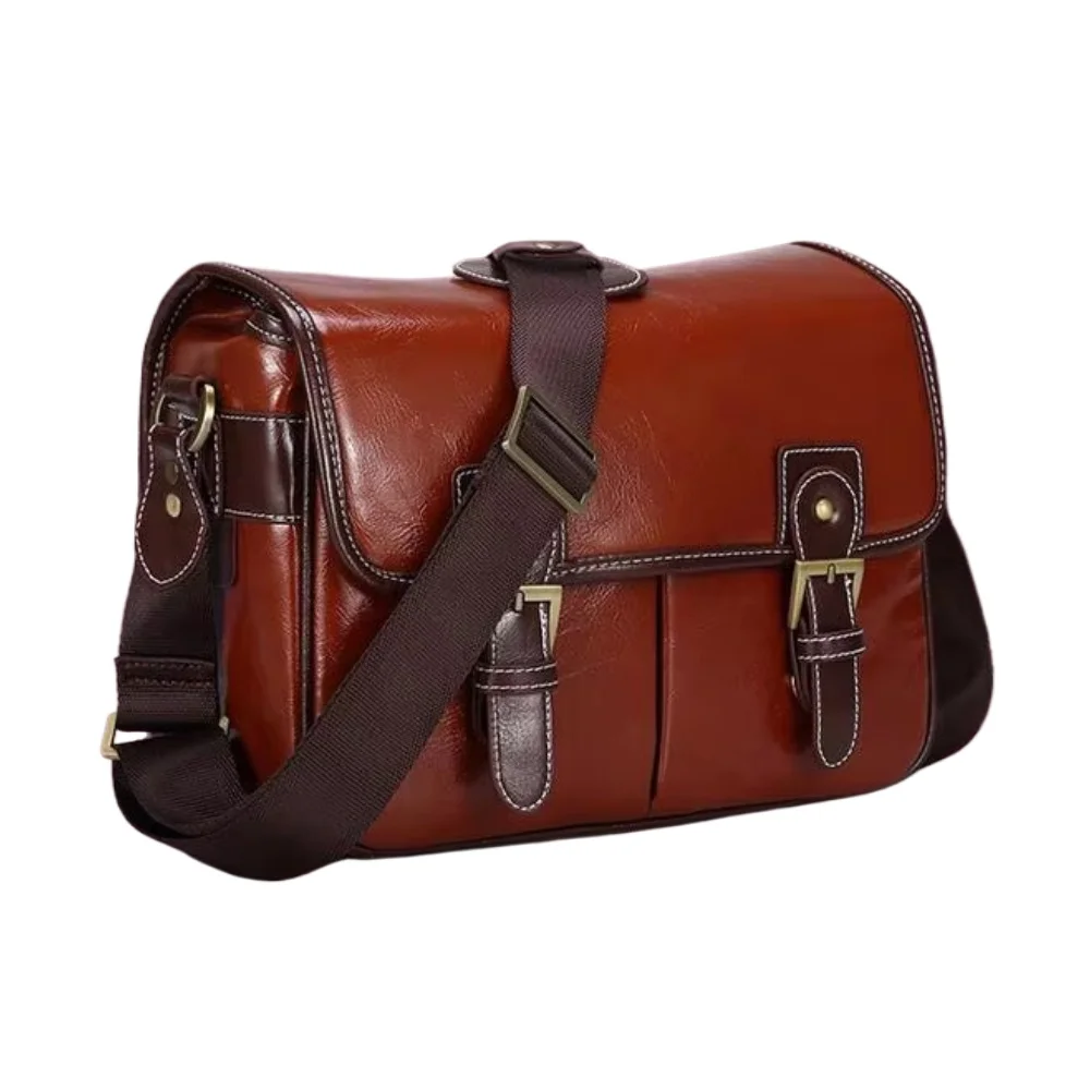 Retro Pu Leather Waterproof DSLR SLR Casual Camera Case Shoulder Bag For Nikon Canon Sony