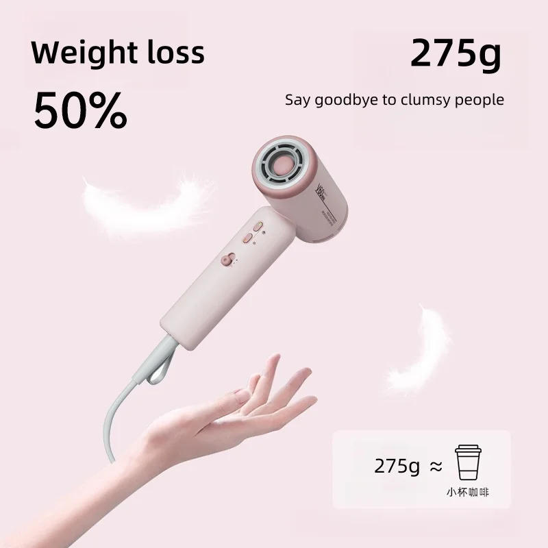 New Mini Hair Dryer Large Wind Anion Does Not Hurt Cold/Hot Air 1400w High Power Quick Drying Portable Hair Dryer 220V