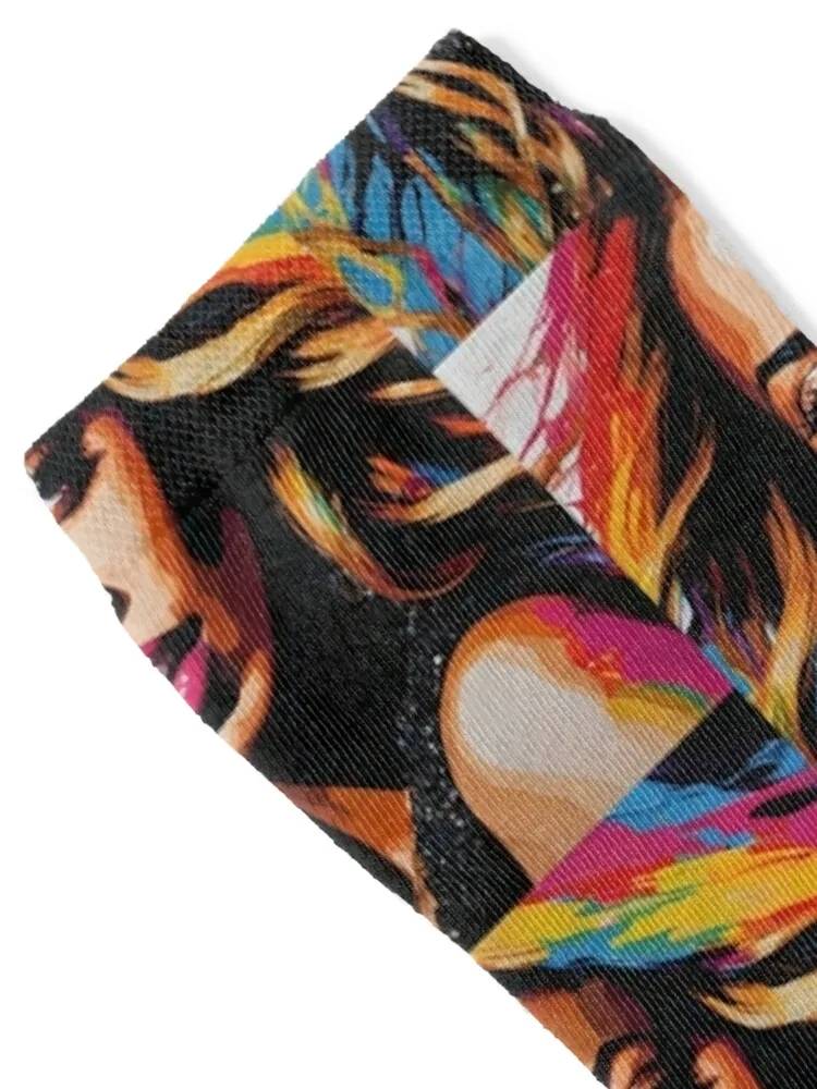 Beyonce Portrait v3 Socks with print hiphop heated New year's Socks Male Women's
