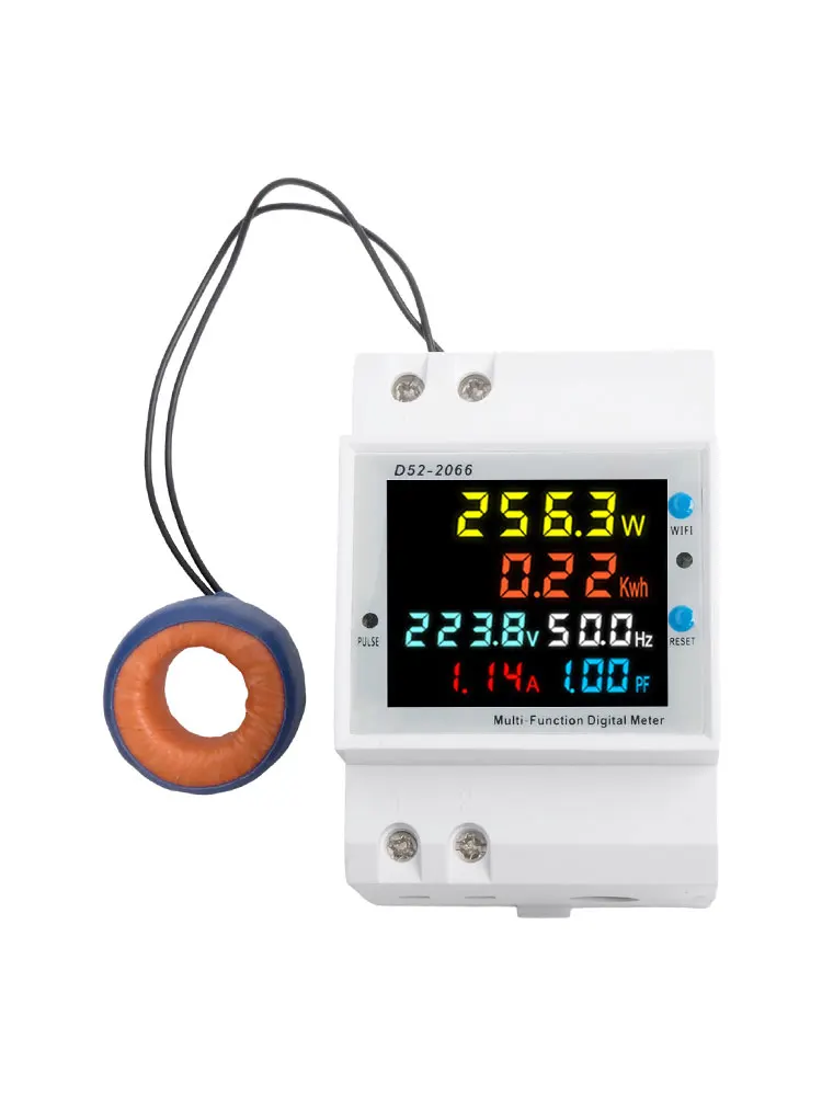 54*80*64mm 2.13*3.15*2.52in for Smart WiFi Electricity Meter Intelligent Chip LCD Display Power Failure Memory Compact Design
