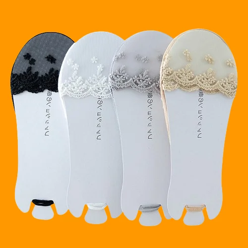 6/12 Pairs Half Palm Socks Suspender Invisible Boat Socks Super Shallow Mouth Forefoot Socks Lace Thin Cotton Socks