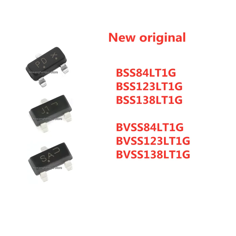 20PCS BSS84LT1G BSS123LT1G BSS138LT1G BVSS84LT1G BVSS123LT1G BVSS138LT1G SOT23-3 N-P channel MOS Field Effect Transistor