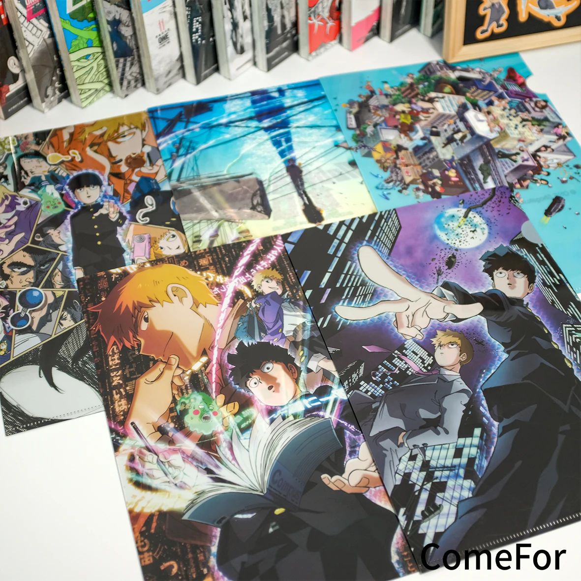 Anime Mob Psycho 100 Mobu Saiko Hyaku Reigen Arataka Cosplay Cartoon Postcard Photo Sticker Notebook Folder Adorn Xmas Gift