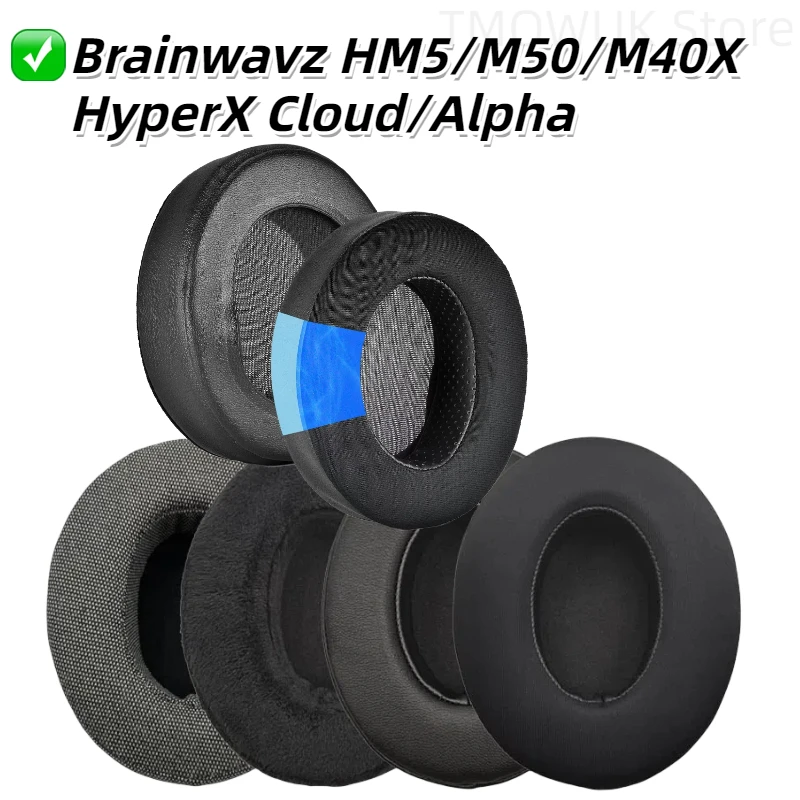 Earpads for BRAINWAVZ HM5 Sony MDR V6 ZX700 M50 M50X M40X, HyperX Cloud/Alpha Headphone Ear Cushion Memory Foam Ear Cups