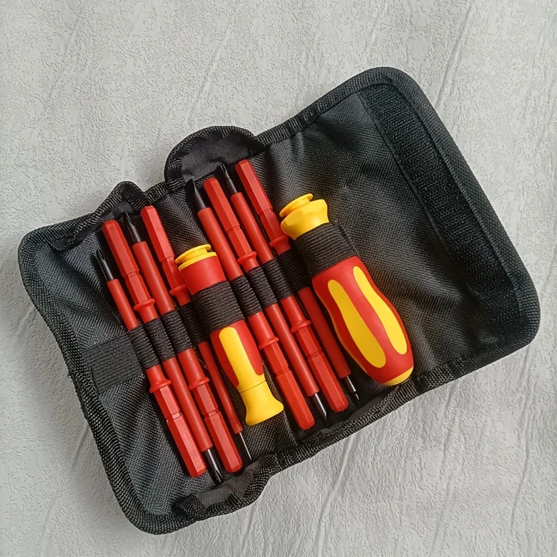 10-in-1 Multi-functional Electrical Insulated Screwdriver Set Cross Screwdriver Screwdriver Household Equipment Screw Kit Kit Ki