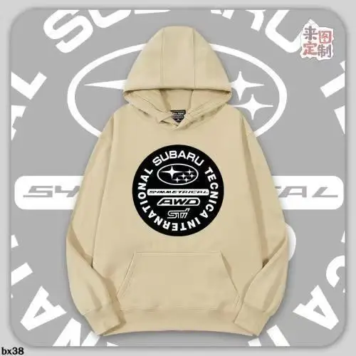 Толстовка Subaru с капюшоном для мужчин и женщин, новинка осени и зимы 2025 года, с плюшевой свободной и универсальной трендой повседневной одежды