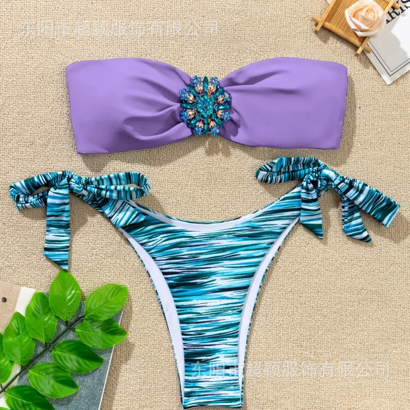 New Style Accessories Sexy Tube Top Bikini Hot Selling Two-Piece Swimsuitbikini