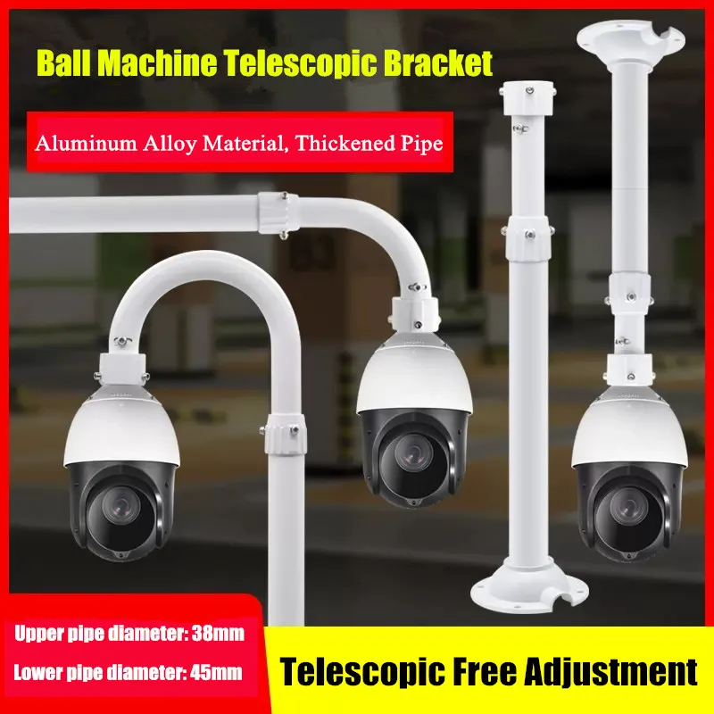 

Ball Machine Telescopic Support Aluminum Alloy High Speed Dome PTZ Camera Ceiling Mount Bracket Vertical Lifting Extension Rod