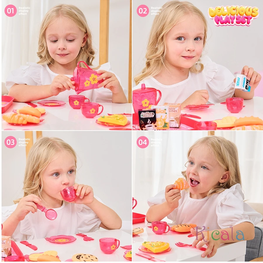Filles jouets bricolage semblant jouer jouet Simulation thé nourriture gâteau ensemble jouer maison cuisine après-midi thé jeu jouets cadeaux pour enfants enfants