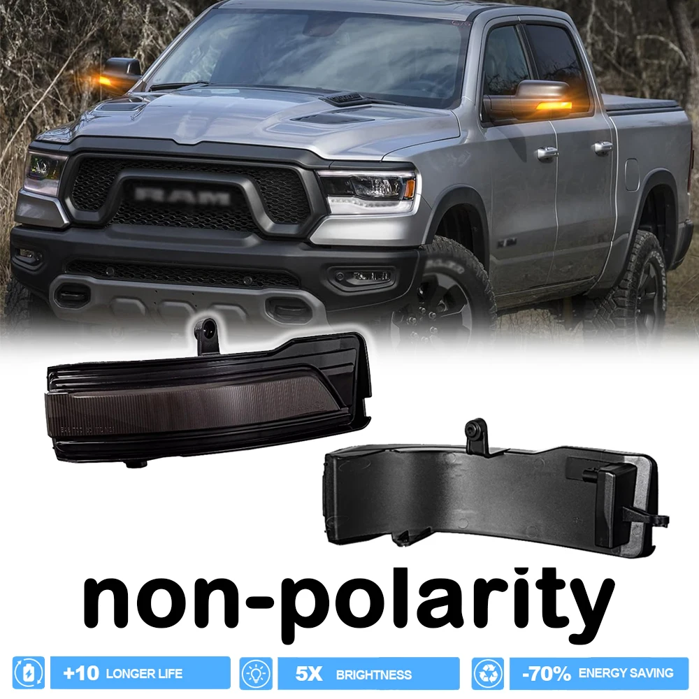 

LED Dynamic Blinker Side Mirror Turn Signal Light for Dodge RAM 1500 2019-2023 All New Gen5 Car Styling Indicator Lamp Amber