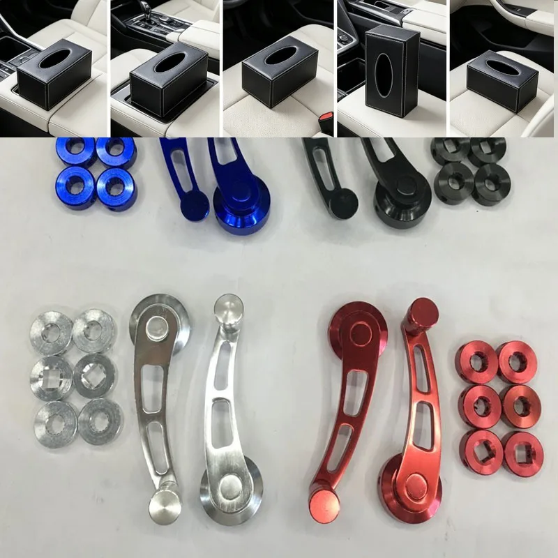 Universal Car Aluminum Alloy Manual Window Lifting Crank Handle Winder Lifter Riser Car Accessories Replacement
