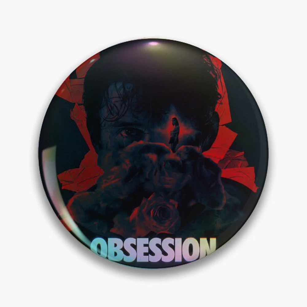 Obsession Movie Pin Holographic Star Heart Pin Brooches Laminated Button Fashion Accessory