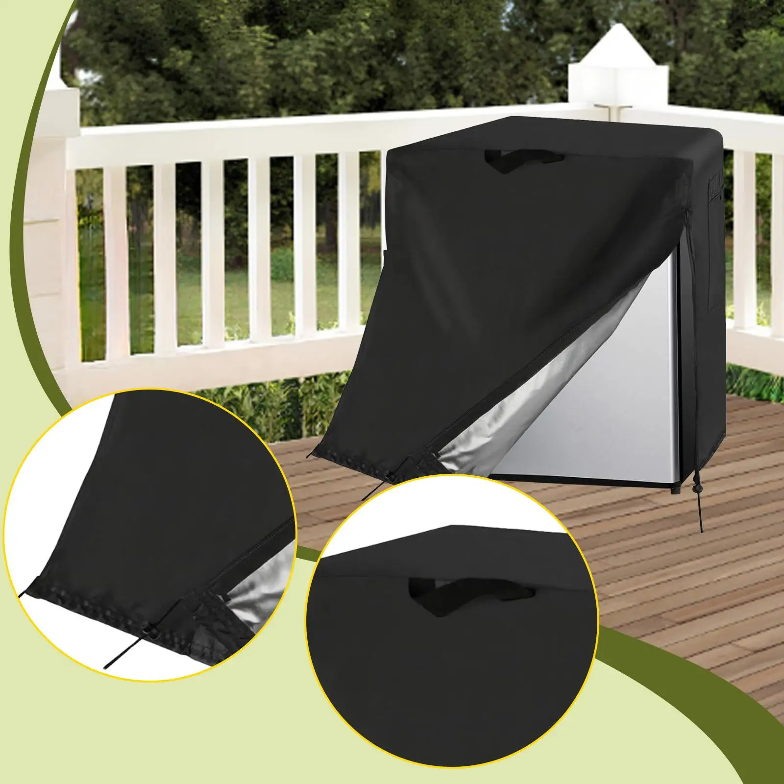 Compact Refrigerator Cover Windproof 210D Oxford Fabric Fridge Protector