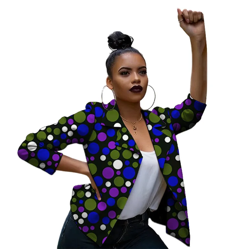 

Women's African Print Blazer Original Design Tailor Couture Female Suit Jackets Elegant Short Coat For Party