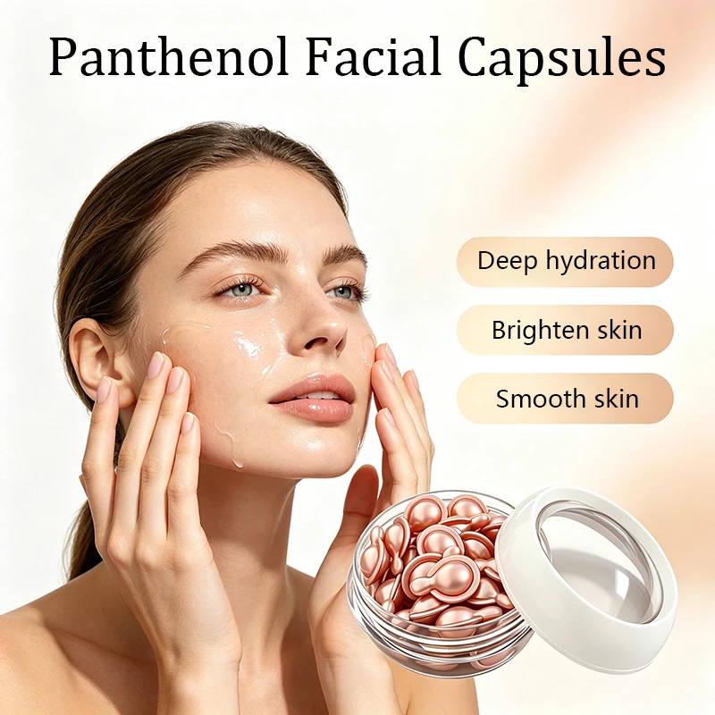 Facial Serum Capsules, Lightweight Hydrating Formula, Quick Absorption, Moisturize and Soften Skin for Daily Skincare