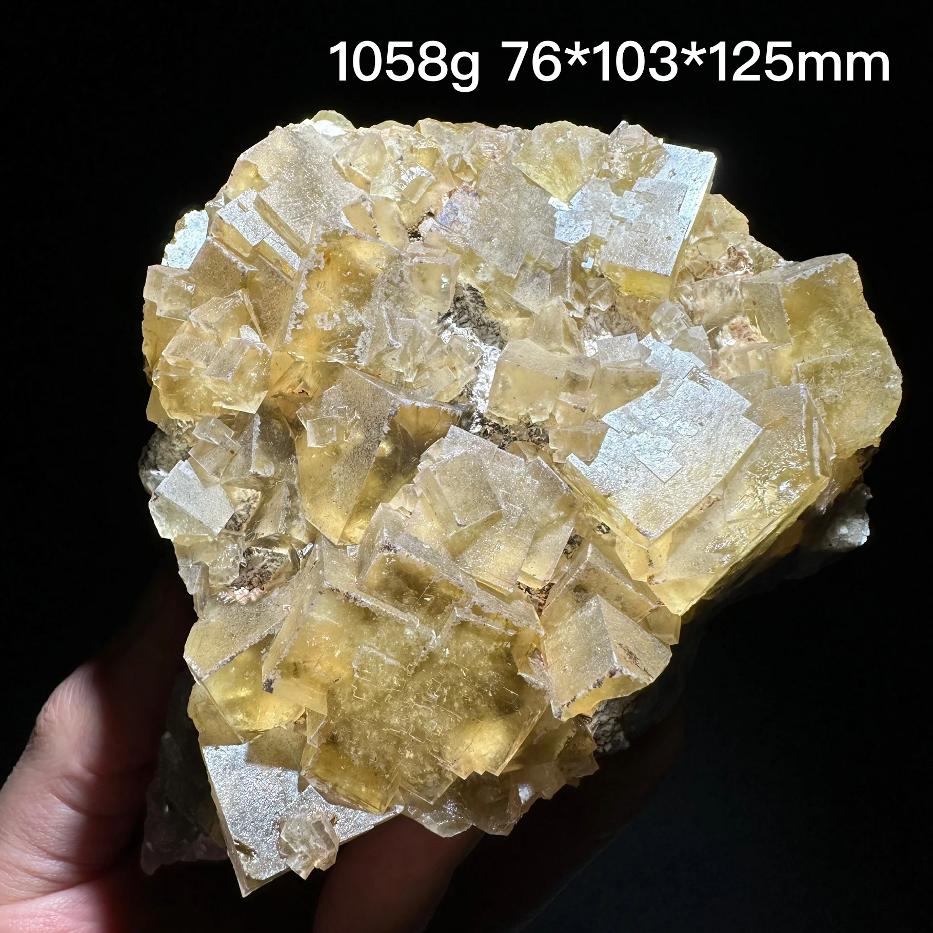 Natural Raw Stone Beijing Yellow Fluorite Crystal Mineral Quartz Rock Specimen Decoration Rough Polished Healing