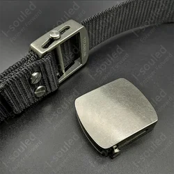 Pure Titanium Roller Buckle Belt Automatic Buckle with  Tactical Nylon Belts 35/38MM Wide