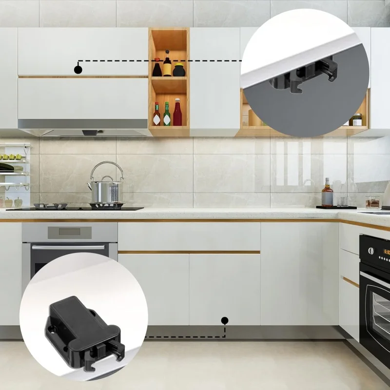 5/10pcs Push To Open Cabinet Catch,Non-Magnetic Touch Latches,Door Stop Rebound self-Locking Device for Cupboard Drawer Wardrobe - view 4