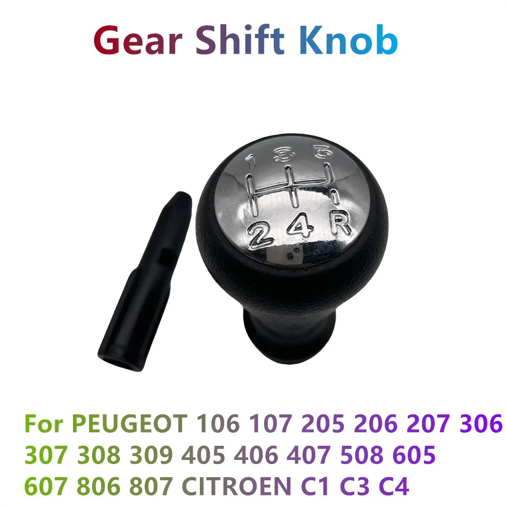 High Quality Gear Shift Knob 5 Speed For CITROEN C1 C3 C4 /PEUGEOT 106 107 205 206 207 306 307 308 309 405 406 407 508 605 607