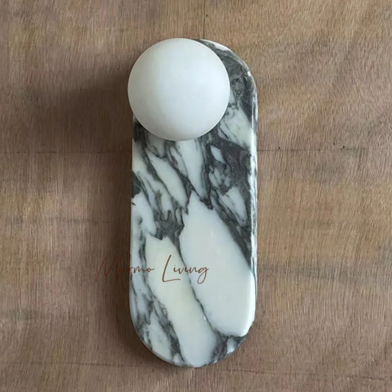 

Medieval Surprise Silent Wind Natural Marble Wall Lamp Designer Villa Living Room Bedroom Corridor Background Wall Lamp