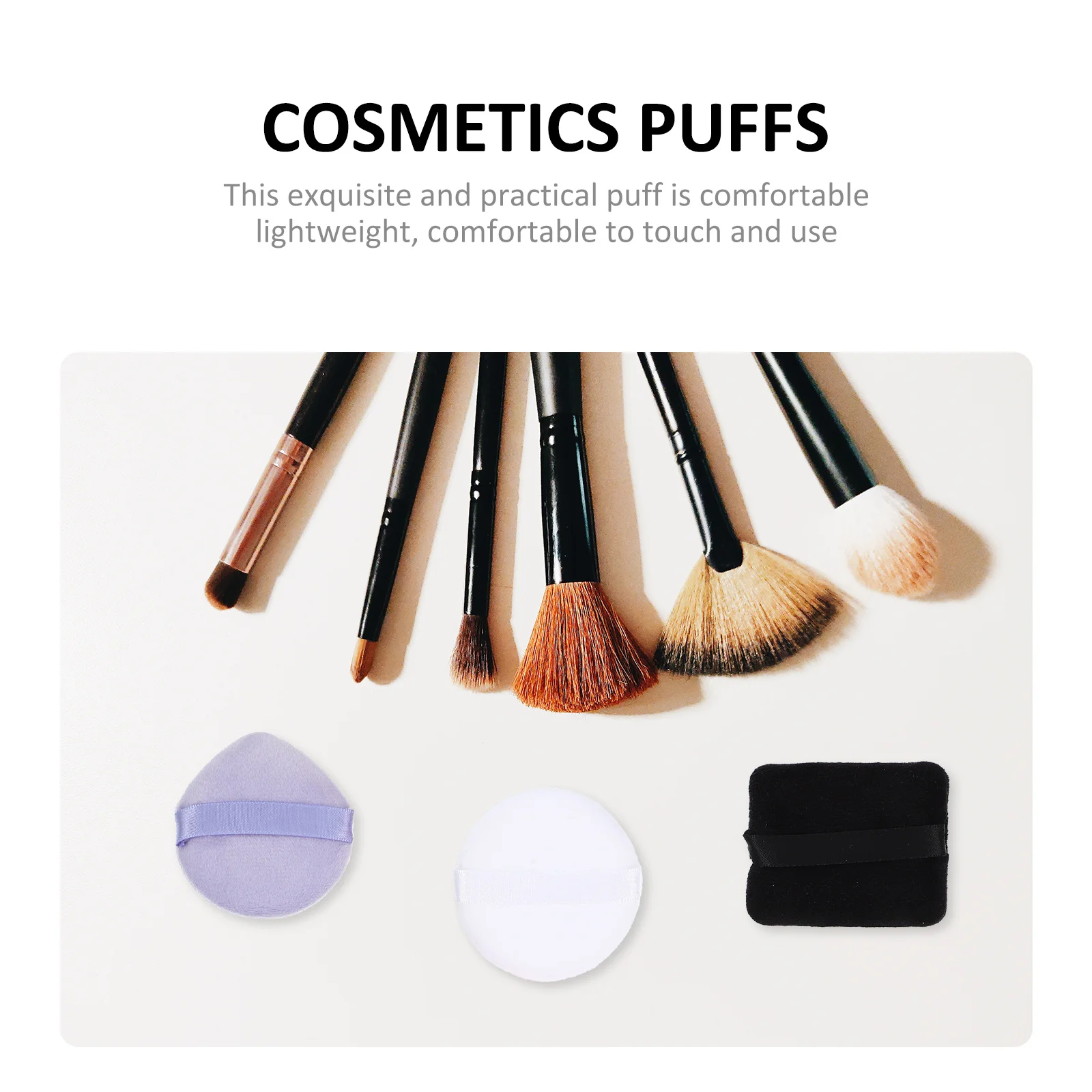 Bouffée de maquillage pour fond de teint, poudre libre, outils portables réutilisables pour le visage, petits accessoires de maquillage, 6 pièces