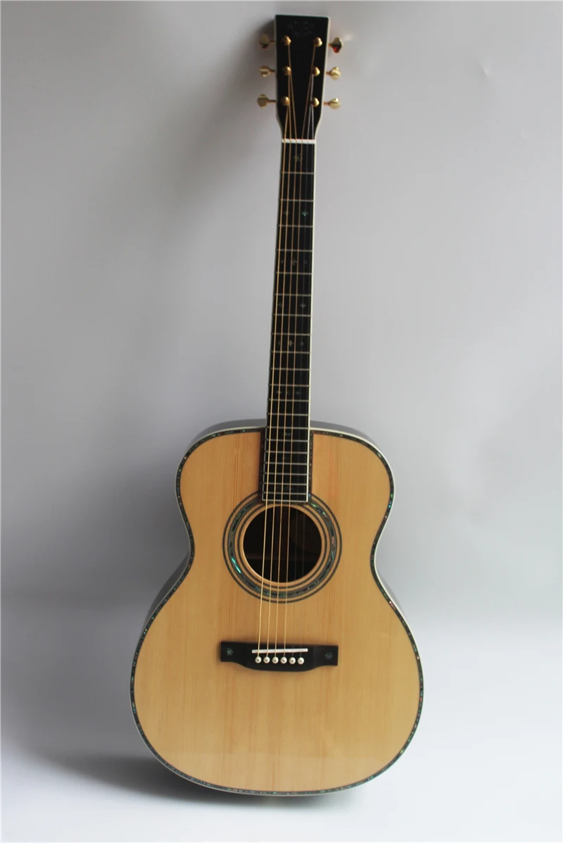 OM style 40 inch acoustic guitar, handmade solid wood guitar,