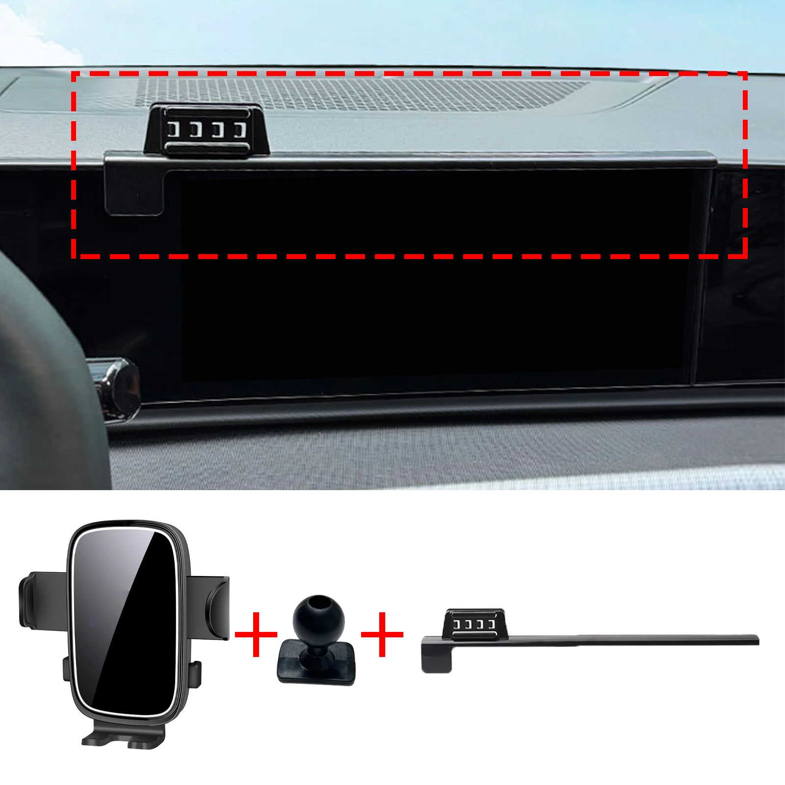 

for Hyundai Grandeur Azera GN7 2023-2026 Specific Dashboard Navigation Phone Holder Mount Design Car​​ accessoires