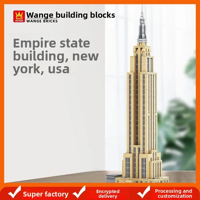 

Конструктор «Эмпайр-стейт-билдинг» из микро-блоков для сборки, модель небоскреба, развивающий набор для детей, совместимый с большинством брендов