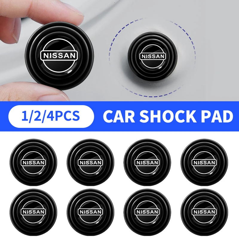 New Car Door Shock Absorber Rubber Pads Anti Shock Silicone Pads For Nissan Nismo Tiida Teana Skyline Juke X-trail Almera Qashqa