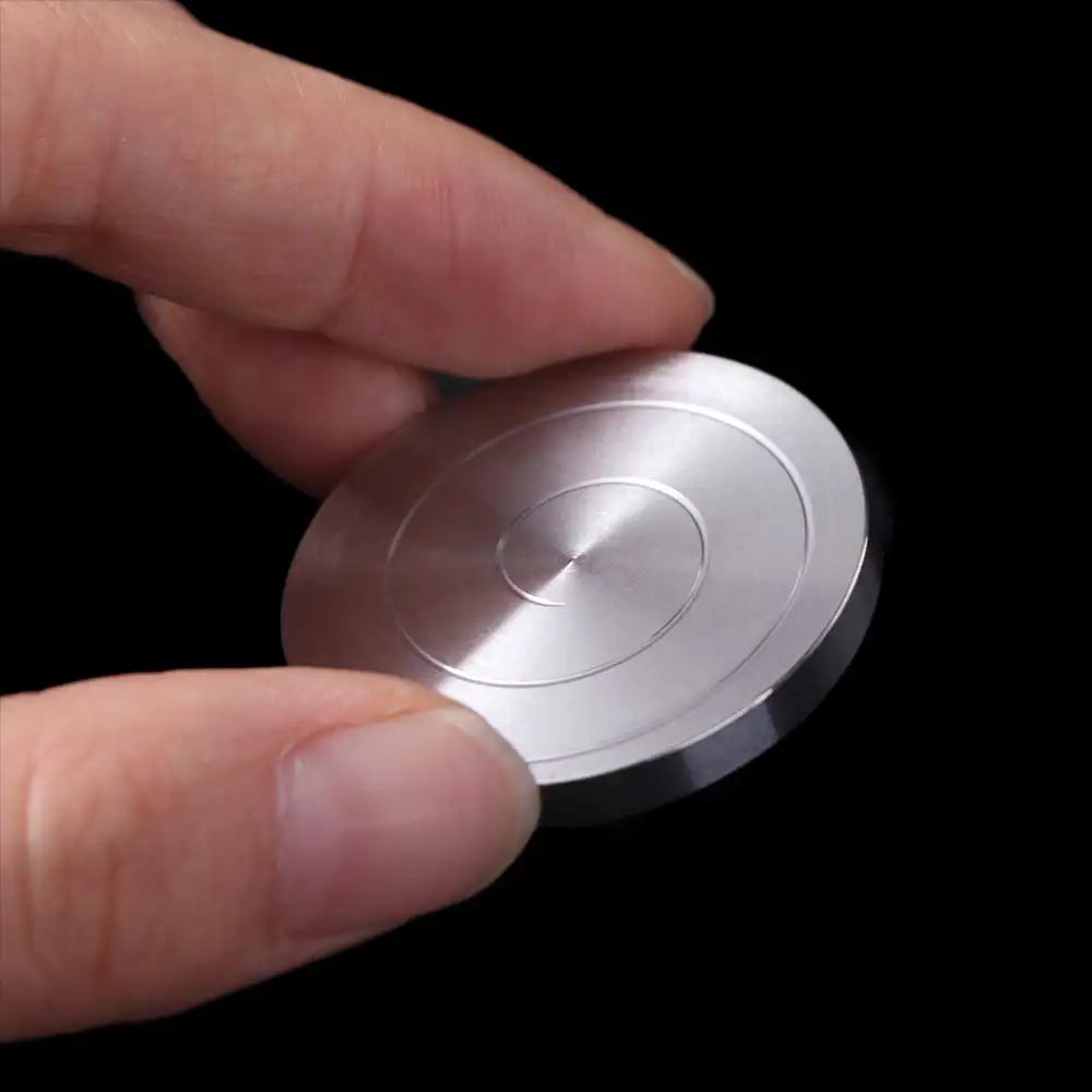 Jouets ronds Fidget Spinner, roulement silencieux, soulage la Fatigue, jouets Spinner de bureau, gyroscope du bout des doigts en métal en acier inoxydable