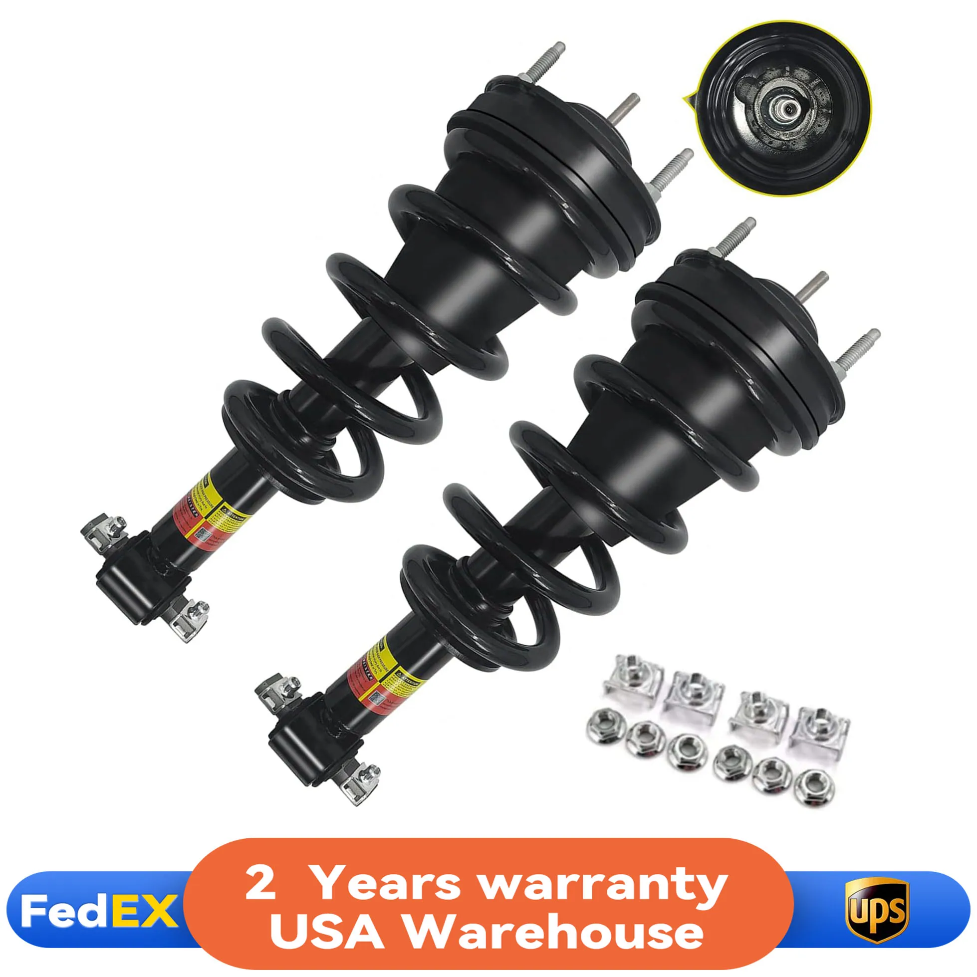 USA Stock 2pcsFront Shock Absorber Assy w/ Sensor for Cadillac Escalade EXT, ESV 07-14 / GMC Sierra 1500 07-13 20810265,25845439