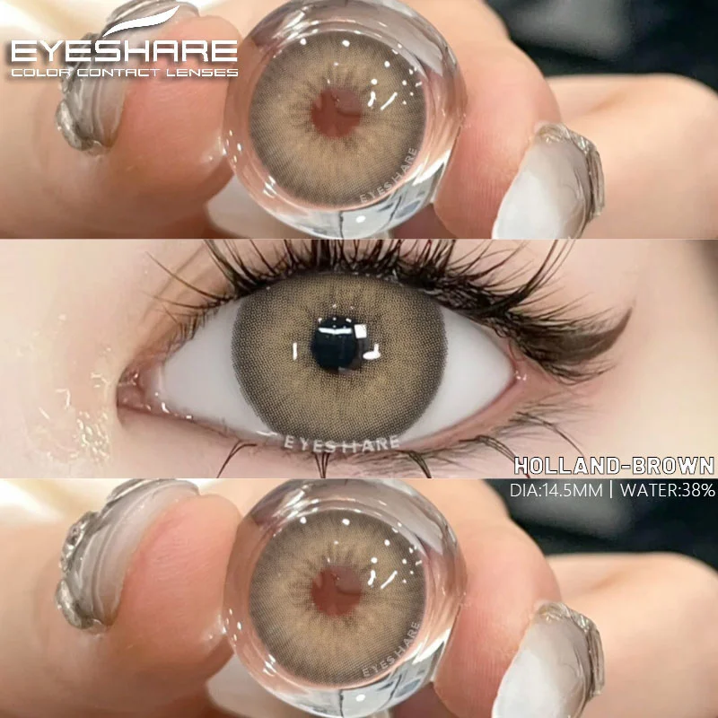 EYESHARE 1Pair New Colorcon Colored Contact Lenses for Eyes Green Eye Lenses Blue Lenses Fashion Gray Beauty Pupils Yearly Use