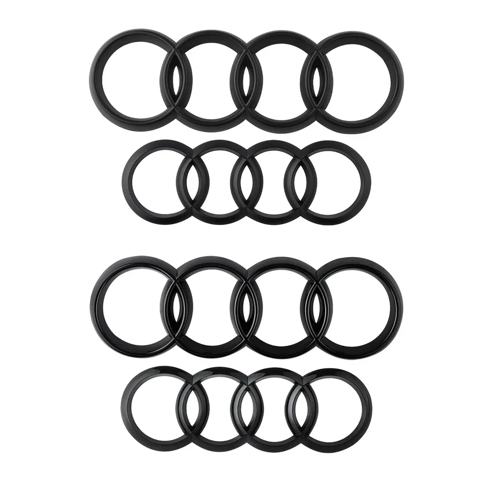 Car Front Grille Logo Replacement Sticker Rear Trunk Badge Decal For Audi A3 A4 A4L A5 A6 A6L A7 A1 A8L Q2L Q5 Q7 Q3 RS SLINE