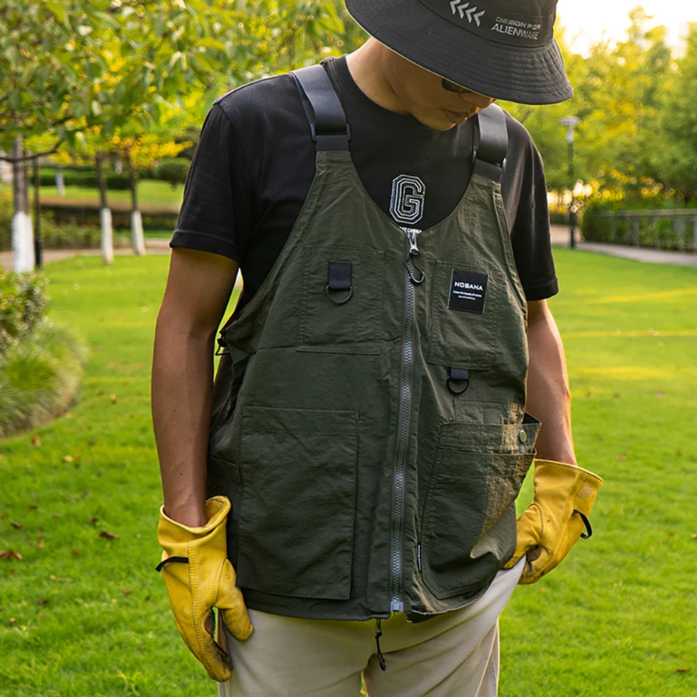 Rompi memancing jala luar ruangan dengan jaket rompi banyak saku untuk rompi musim panas fotografi perjalanan mendaki pengiriman grosir