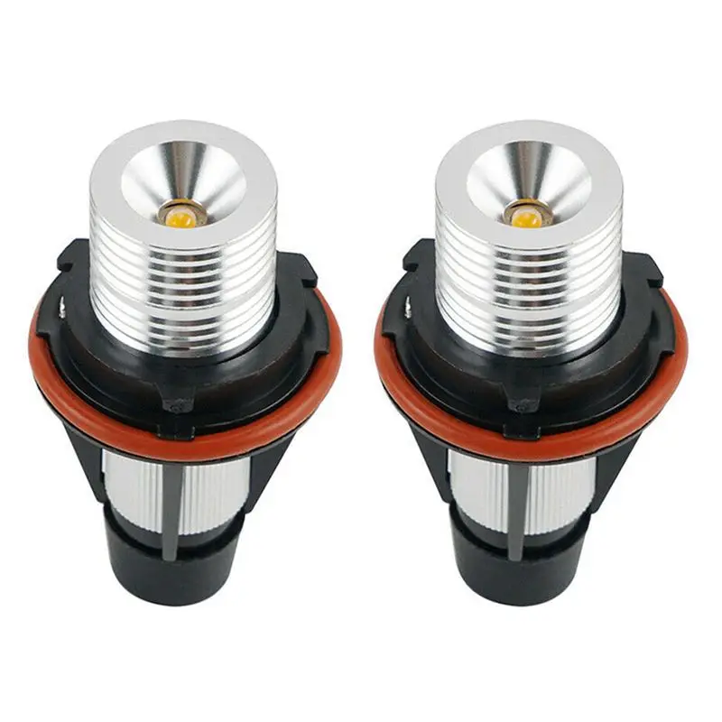 AU28-8000K Amber LED Angel Eye Marker Halo Light Bulbs Lamps For -BMW E39 E53 E60 E63 E64 E66 E87 5 6 7 X3 X5 [Pack Of 8 Pcs]