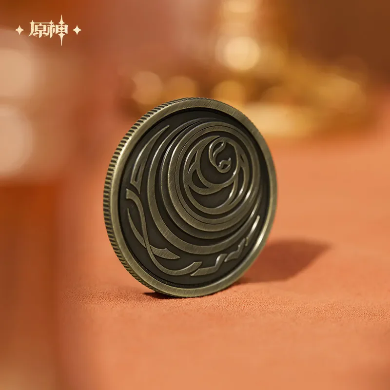 [Настоящее] miHoYo, ожерелье с фланями для игры Genshin Impact Flins Decision, ожерелье с монетами, комплект, аниме-орнамент, одежда, реквизит, подарки для косплея