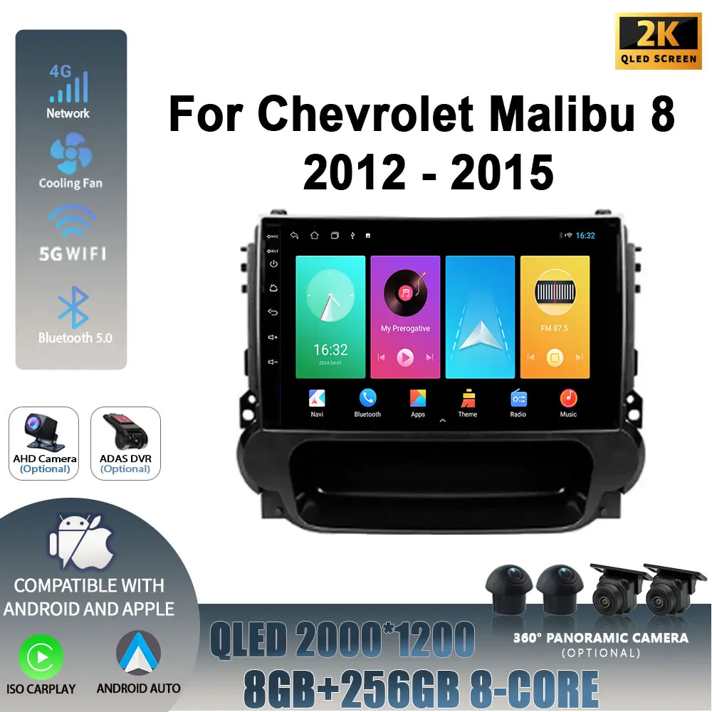

Android 14 For Chevrolet Malibu 8 2012-2015 Wireless Carplay Stereo Car Radio Multimedia Navigation Player Head Unit WIFI 4G